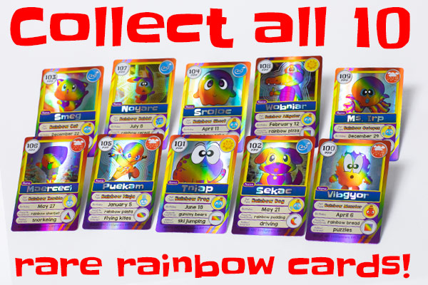 rare reflective rainbow Pet Cards